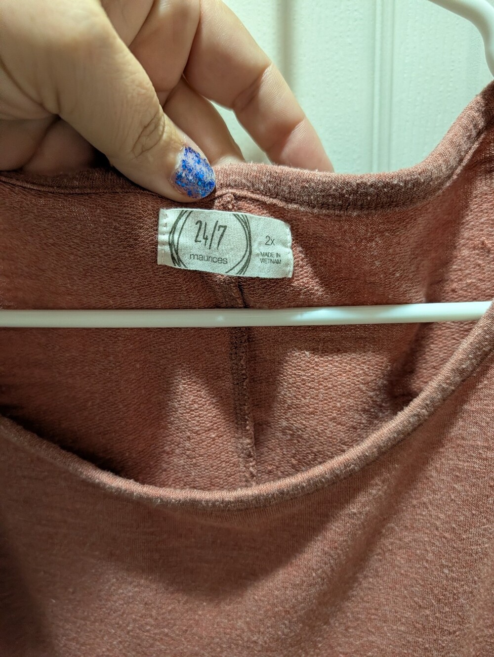 24/7 by Maurices Women's Rust Crew Neck Dress - 2X